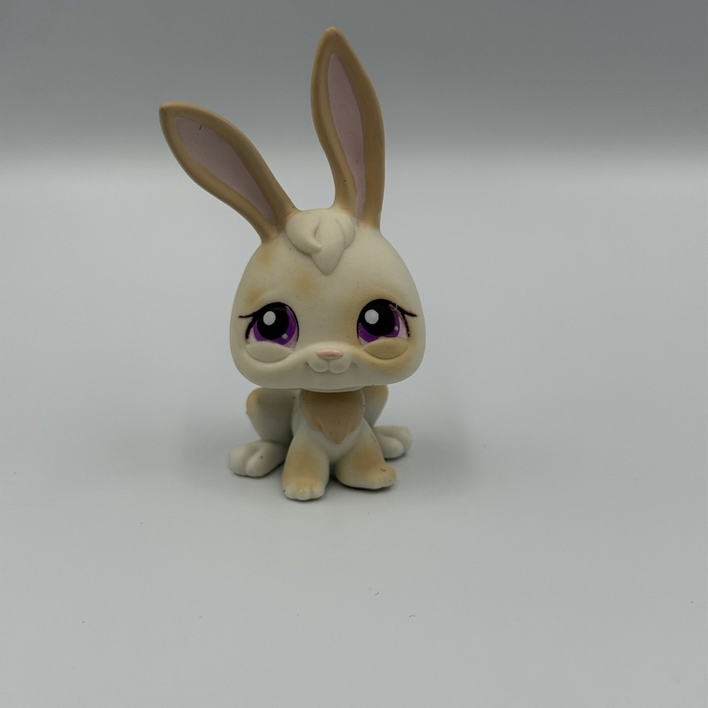 Littlest Pet Shop LPS Authentic Hasbro #265 White Bunny with Purple‎ Eyes